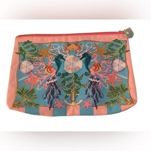 Estée Lauder Coastal Tropical Seashell makeup cosmetic bag, NWOT